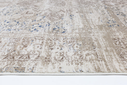 London  Medalion Beige Blue Rug - ADORE RUGS and FLOORING
